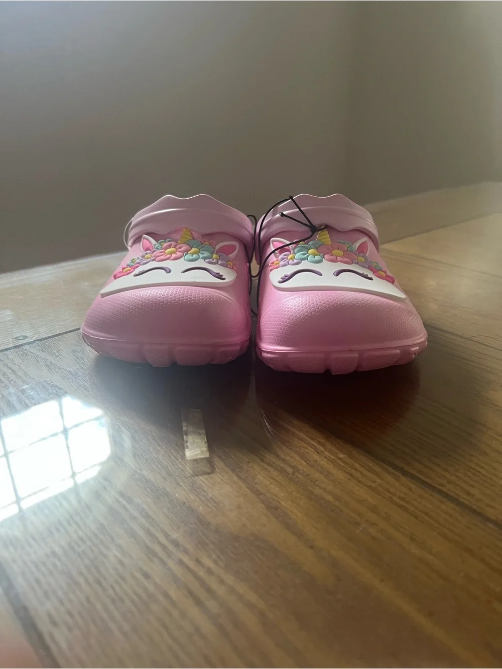 Toddler Girls UNICORN CLOG SHOES Water Friendly Size 12 Pink Back Strap Kids